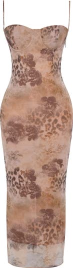 Aiza Floral Underwire Cocktail Dress