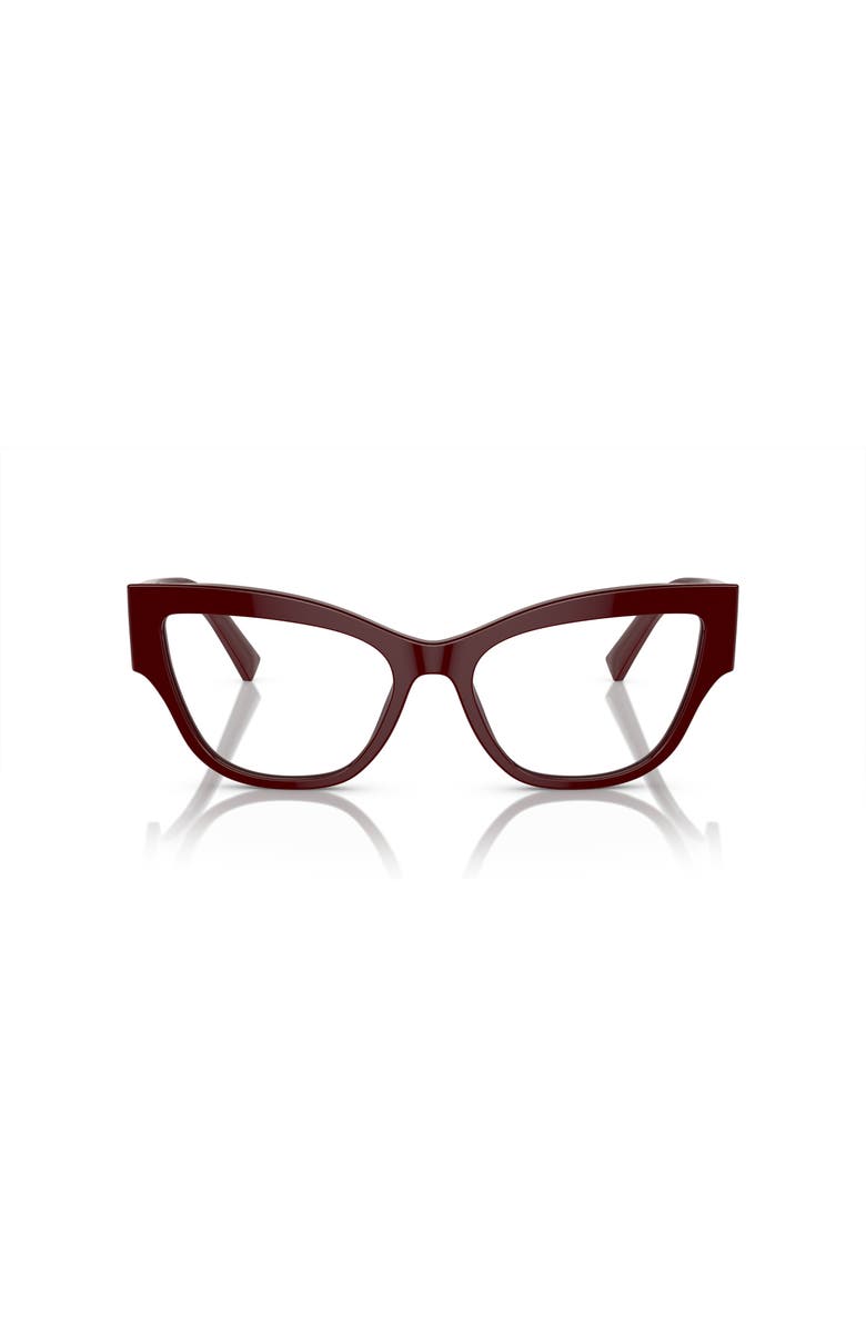 Dolce&Gabbana 53mm Cat Eye optical glasses, Alternate, color, Red