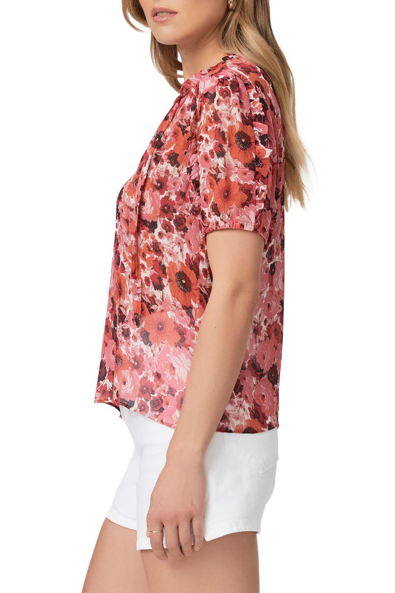 Dandelion Floral Silk Top, Alternate, color, BISSOU MULTI