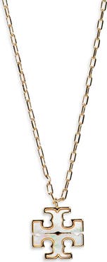 Tory Burch Moondance Mother of Pearl Pendant Necklace