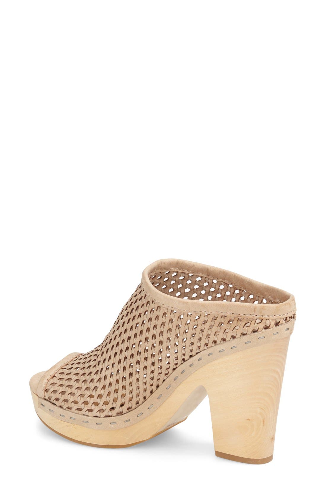 'Brooks' Open Toe Clog, Alternate, color, IVORY NUBUCK