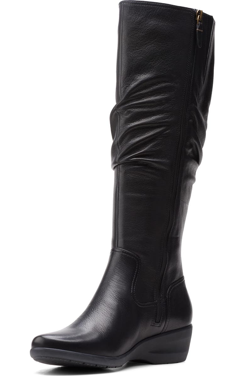 Clarks<sup>®</sup> Rosely Knee High Leather Boot, Alternate, color,