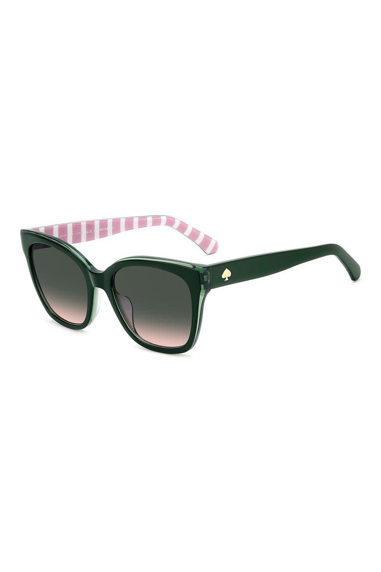 daesha 55mm square sunglasses, Alternate, color, GREEN/ GREEN PINK