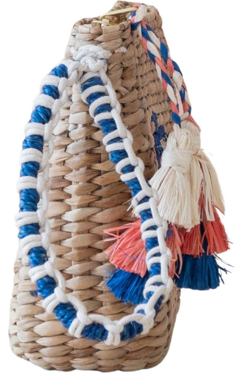 LIKHA Sardine Can Embroidered Straw Pouch, Alternate, color,