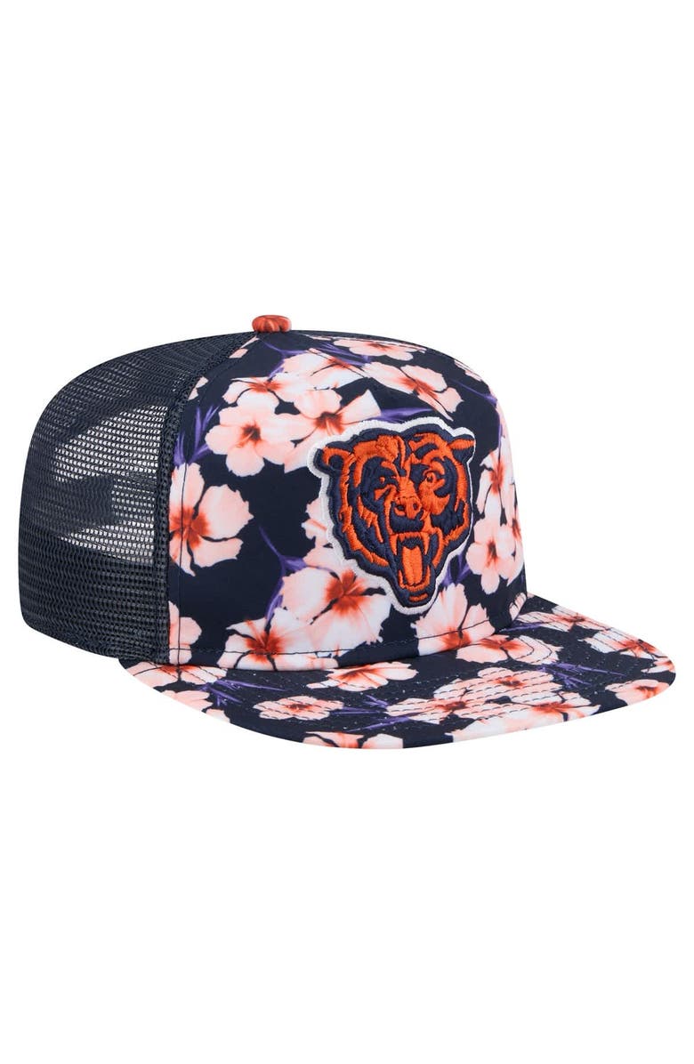 New Era Men's New Era Navy Chicago Bears Adventure Pattern Golfer Snapback Hat, Alternate, color, 