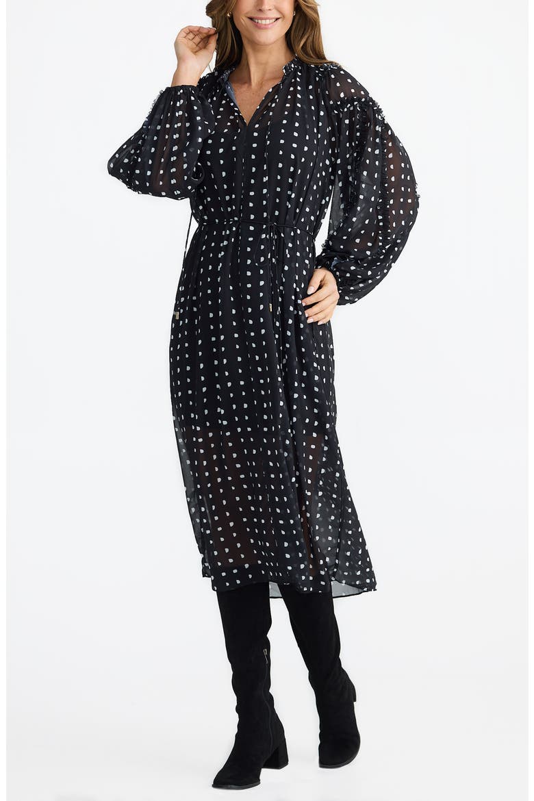 Ritz Print Long Sleeve Midi Dress, Main, color, ARCHES