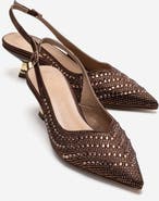 Prologue Shoes Royale Embellished Kitten Heel Pump