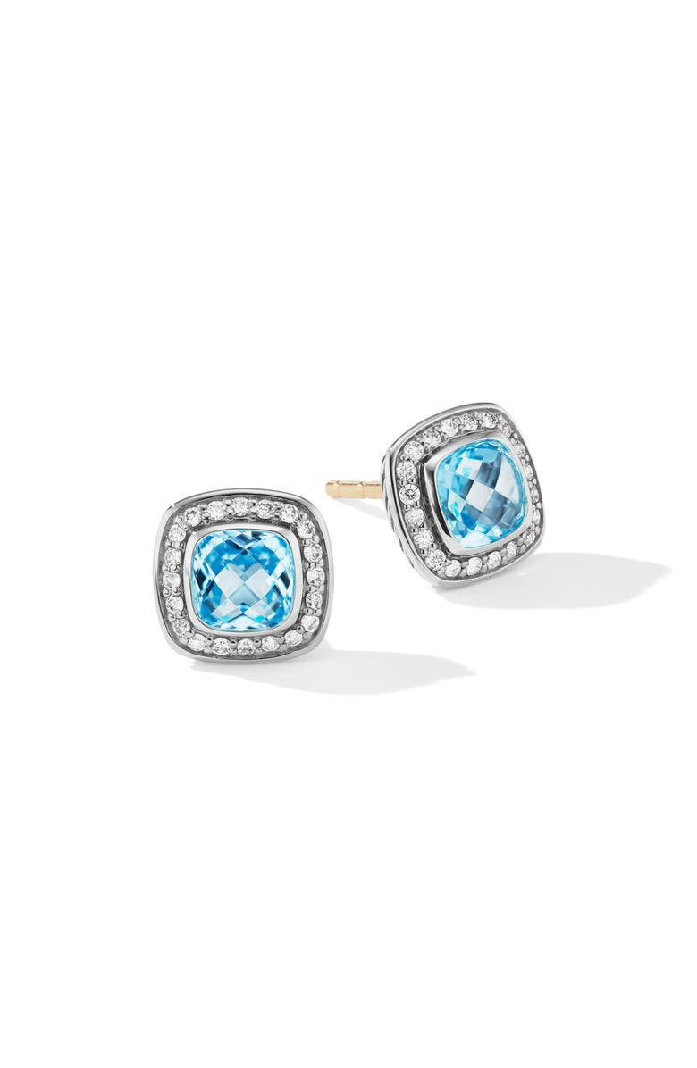 David Yurman Petite Albion Stud Earrings, Main, color, Blue Topaz
