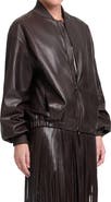 TWP Bubble Hem Leather Bomber Jacket