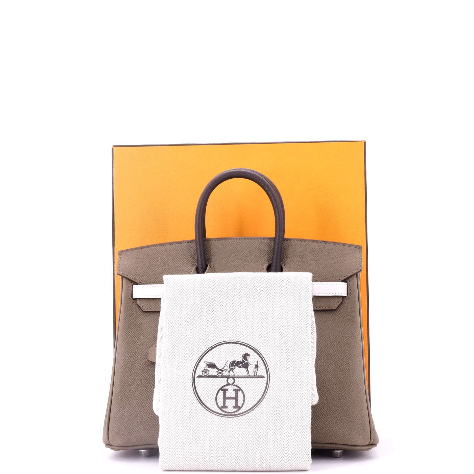 Pre-Owned Hermes Birkin Handbag Tricolor Epsom with Palladium Hardware 25, Alternate, color, 