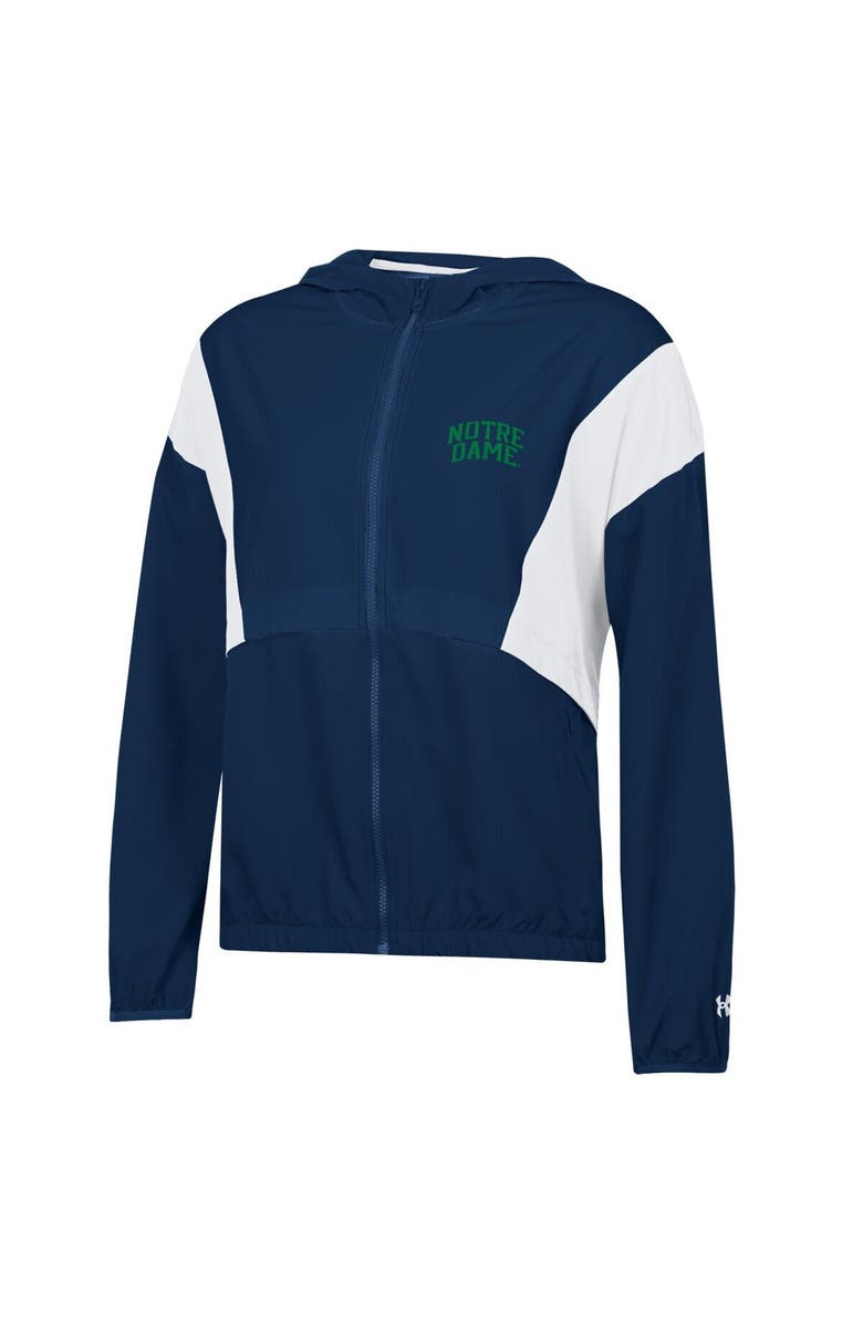 Under Armour Women's Under Armour Navy/White Notre Dame Fighting Irish Game Day Full-Zip Jacket, Alternate, color,