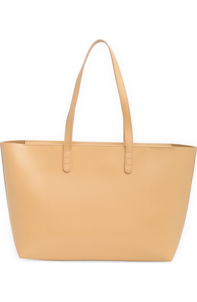 Mansur Gavriel Small Leather Zip Tote, Alternate, color, Sand