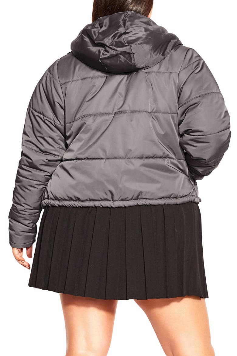 Kate Hooded Puffer Jacket, Alternate, color, PLATINUM