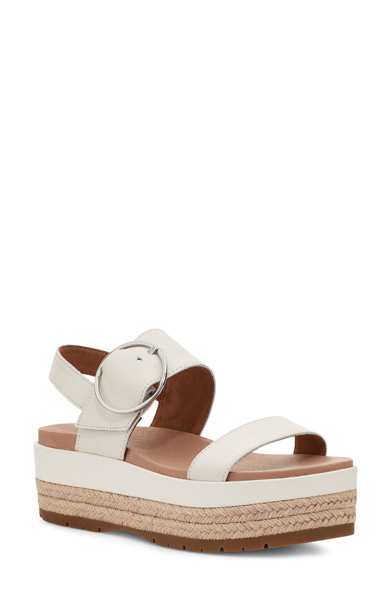 UGG April Espadrille Platform Sandal, Main, color, JASMINE LEATHER