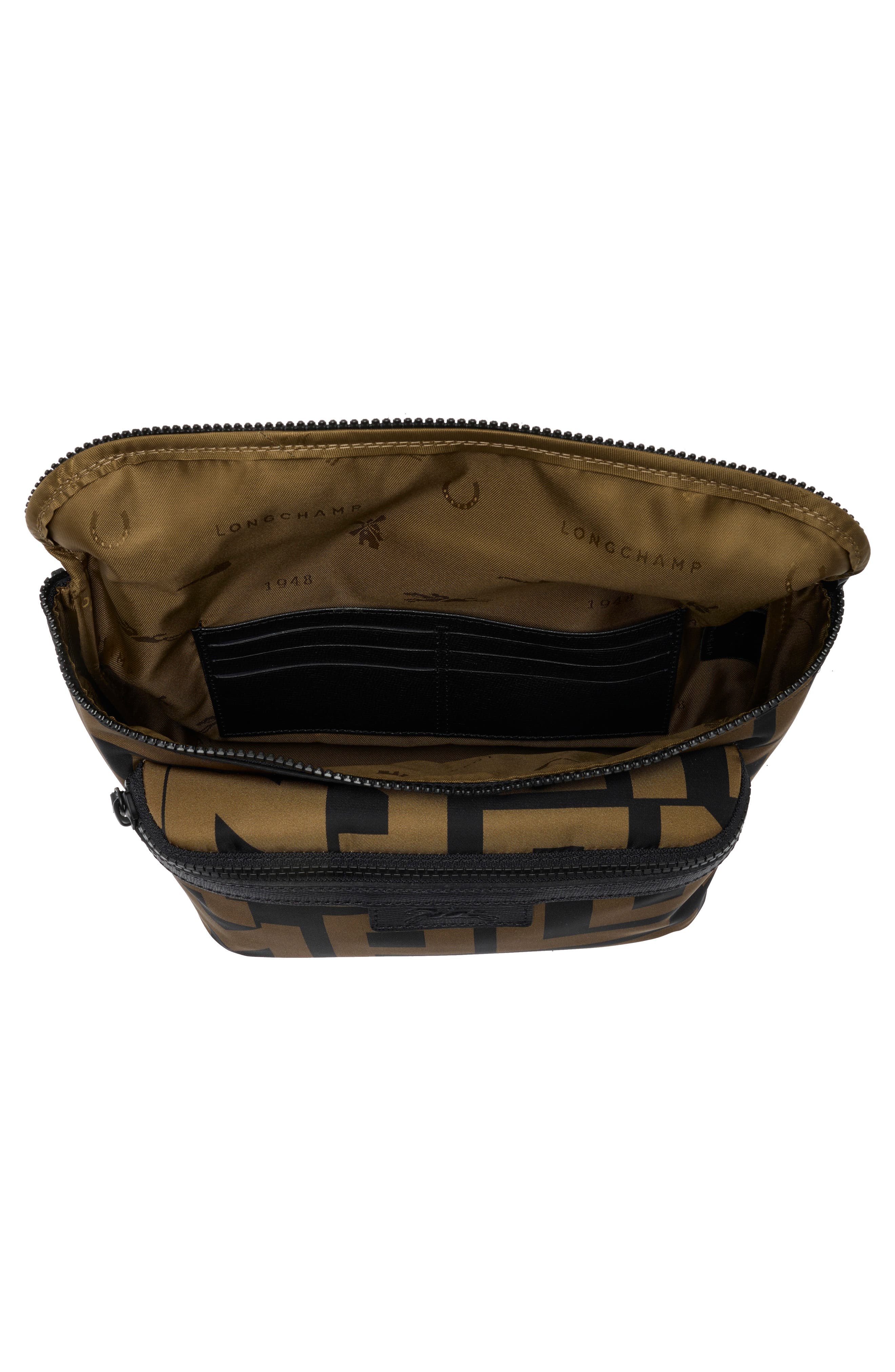 Longchamp Le Pliage Large Belt Bag, Alternate, color, Black/ Khaki