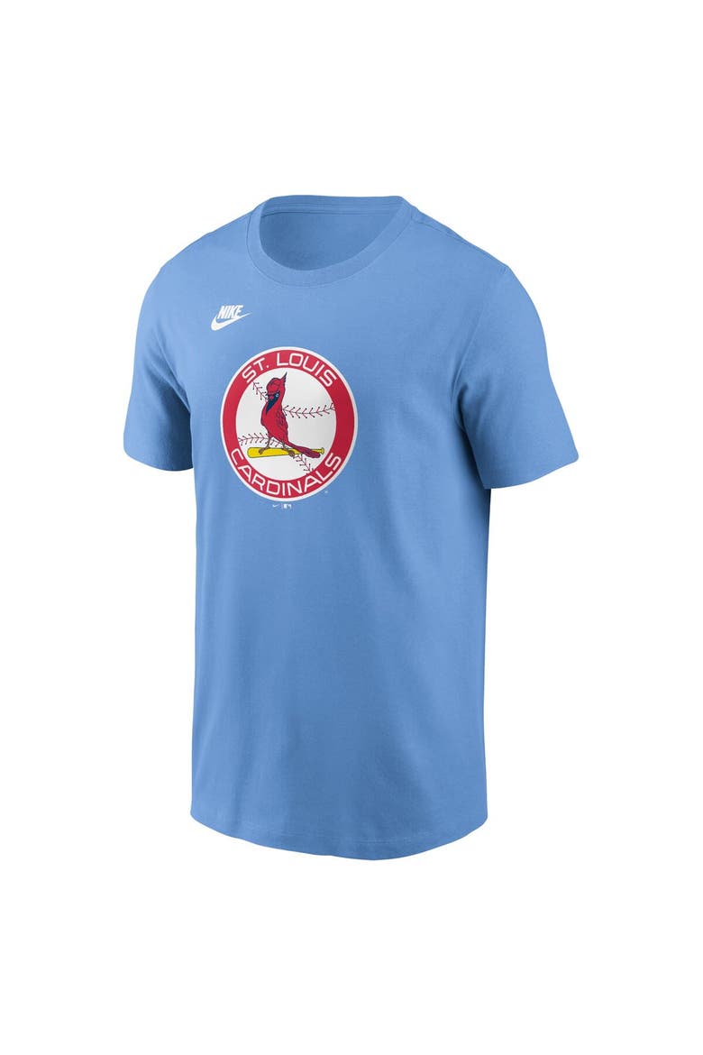 Men's Nike Light Blue St. Louis Cardinals Cooperstown Collection Team Logo T-Shirt, Alternate, color, Light Blue