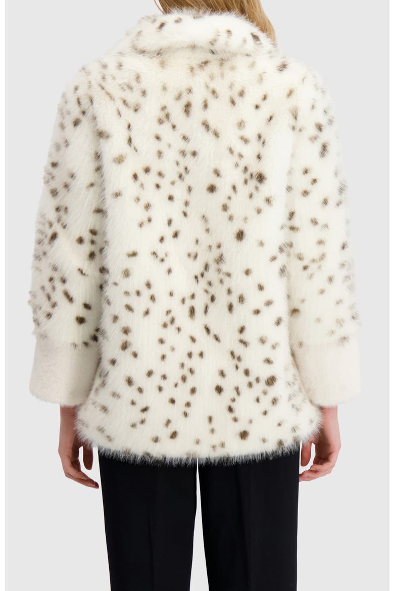 Fur-Free Fox & Mink (Faux Fur) Jacket, Alternate, color, WHITE/BLACK SPOTTED