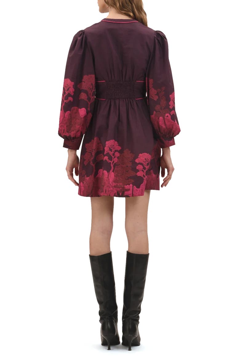 Dusky Long Sleeve Minidress, Alternate, color, PINK