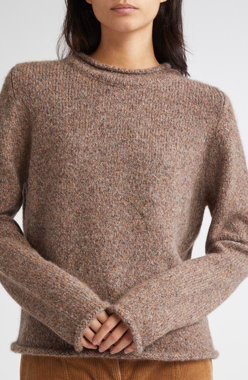 Johnstons Of Elgin Cashmere-silk Brushed Oversized Sweater In Brown