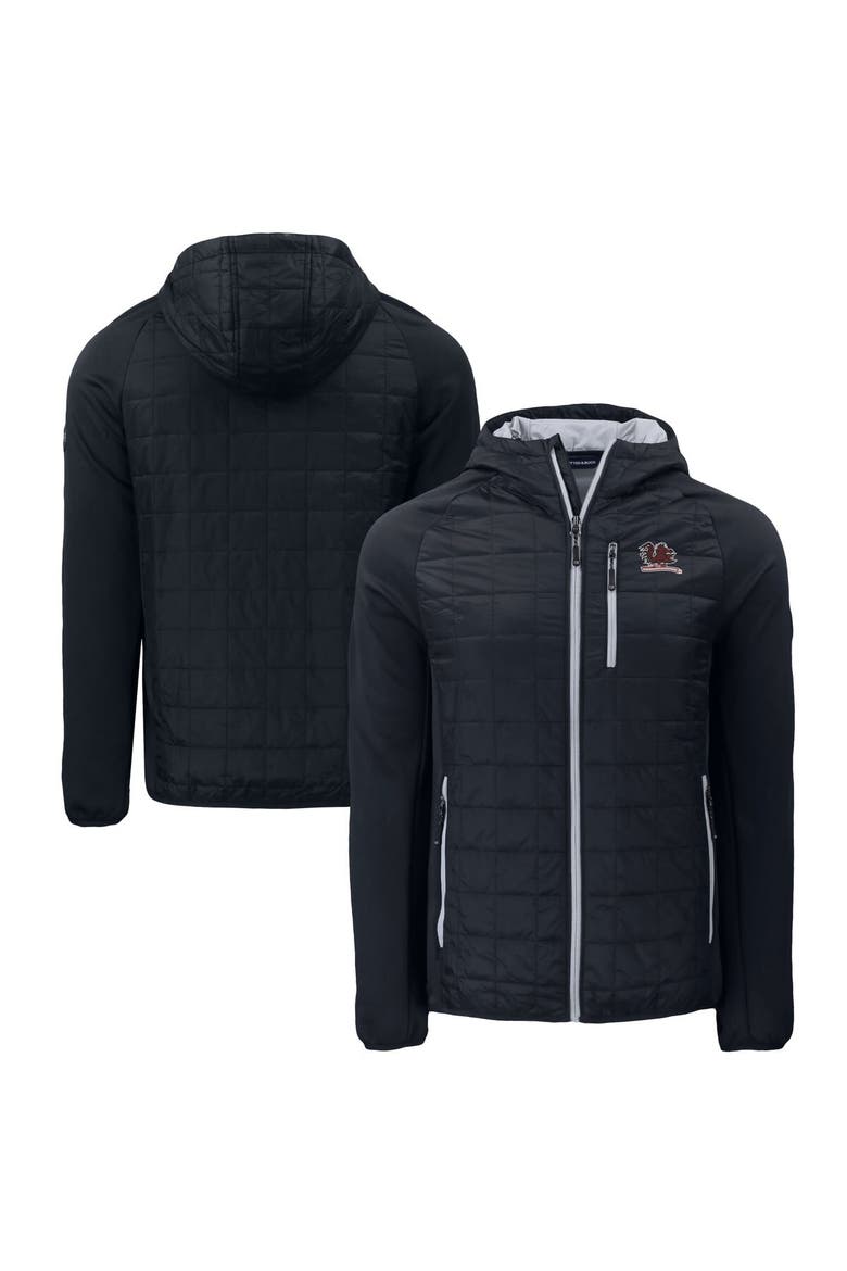 Men's Cutter & Buck  Black South Carolina Gamecocks Vault Rainier Eco Hybrid PrimaLoft Full-Zip Jacket, Main, color, Black