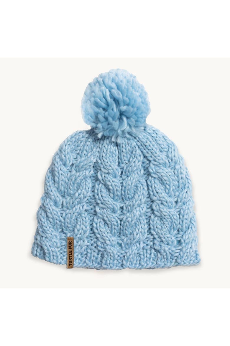 Millie Wool Pom Beanie, Main, color, Sky
