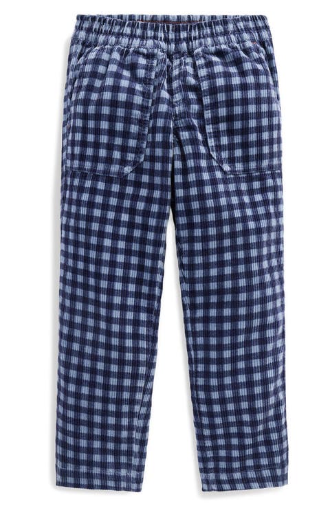 Kids' Gingham Pull-On Corduroy Trousers