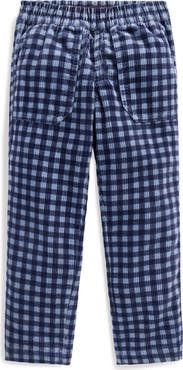 Mini Boden Kids' Gingham Pull-On Corduroy Trousers