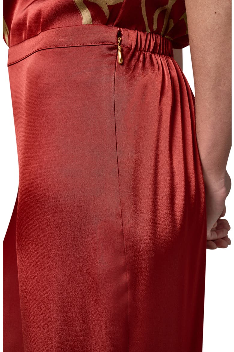 Wide Leg Satin Pants, Alternate, color, SUNBAKED