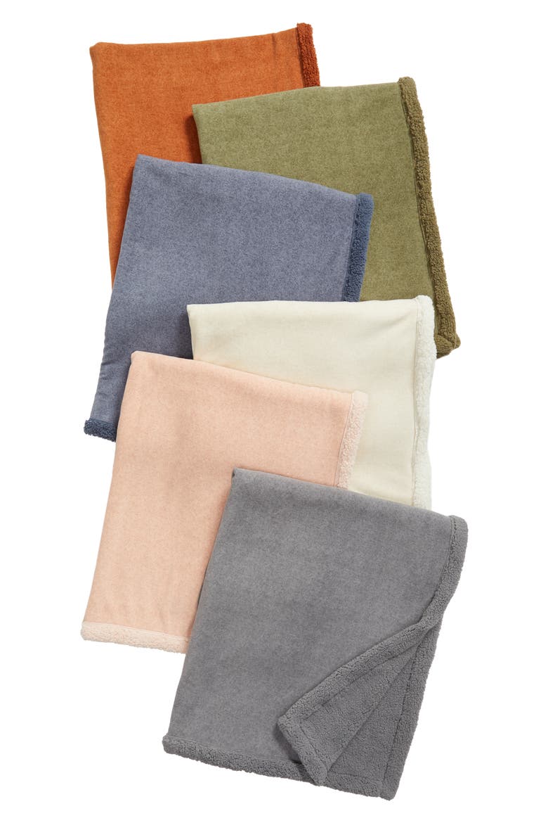 Faux Fur Throw, Alternate, color, RUST BISQUE