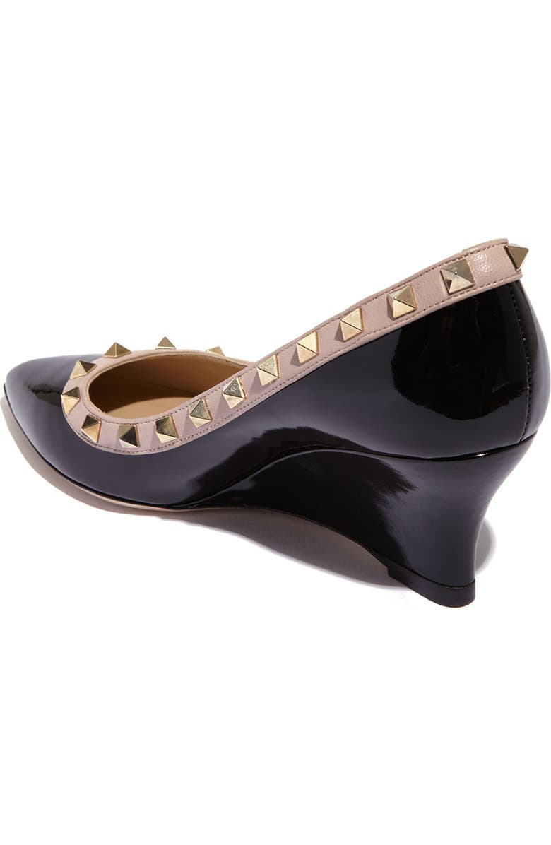 Valentino Garavani Valentino 'Rockstud' Wedge, Alternate, color,