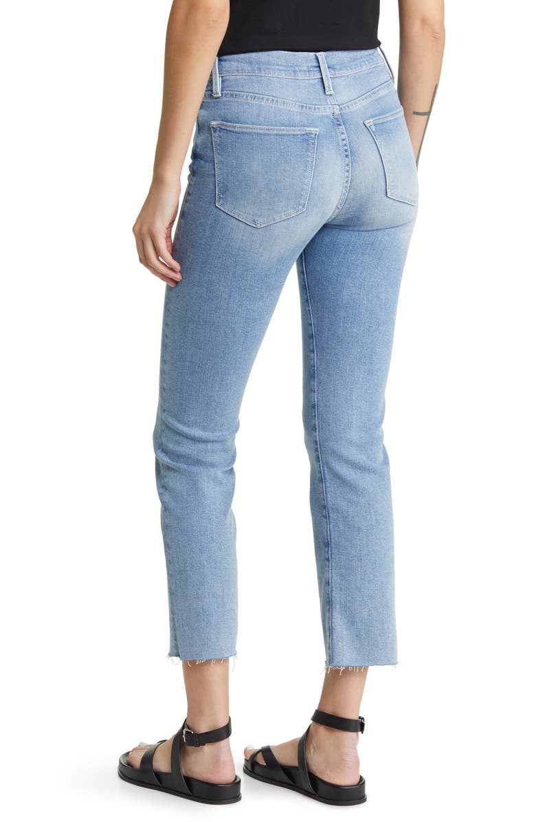 FRAME Le High Raw Hem Crop Straight Leg Jeans, Alternate, color, Galeston