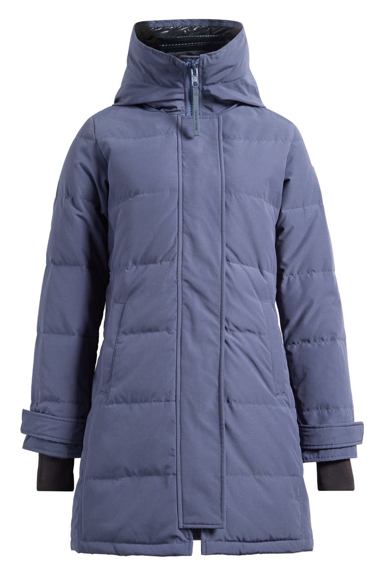 Shelburne Water Resistant 625 Fill Power Down Parka, Main, color, DUSK BLUE