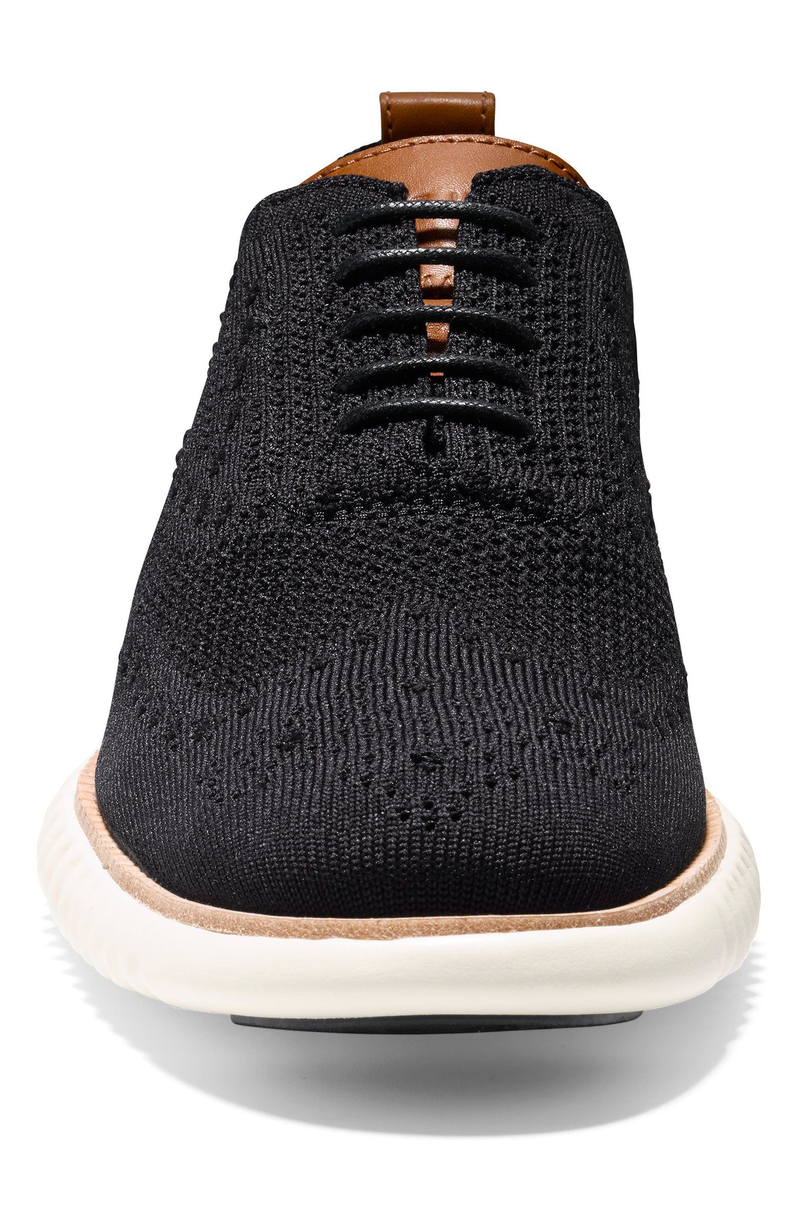 Cole Haan 2.ZeroGrand Stitchlite Water Resistant Wingtip, Alternate, color, Black/Ivor
