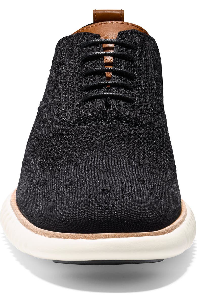 Cole Haan 2.ZeroGrand Stitchlite Water Resistant Wingtip, Alternate, color, Black/Ivor