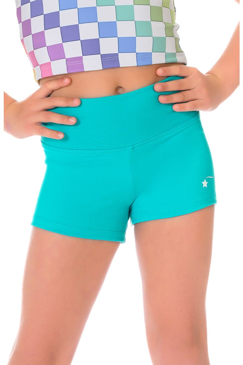 High Waisted Performance Short, Main, color, Turquoise