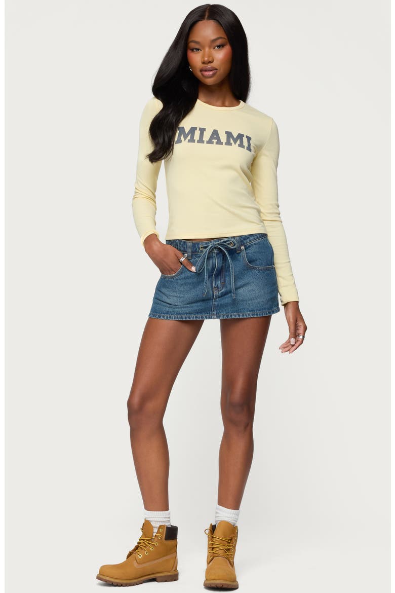 Miami Long Sleeve Graphic T-Shirt, Alternate, color, YELLOW
