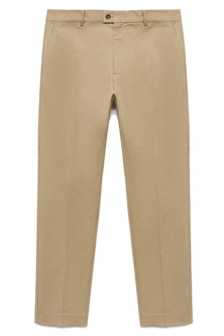 Slim Fit Stretch Cotton Twill Pants, Alternate, color, BEIGE