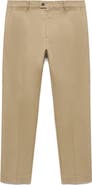 MANGO Slim Fit Stretch Cotton Twill Pants
