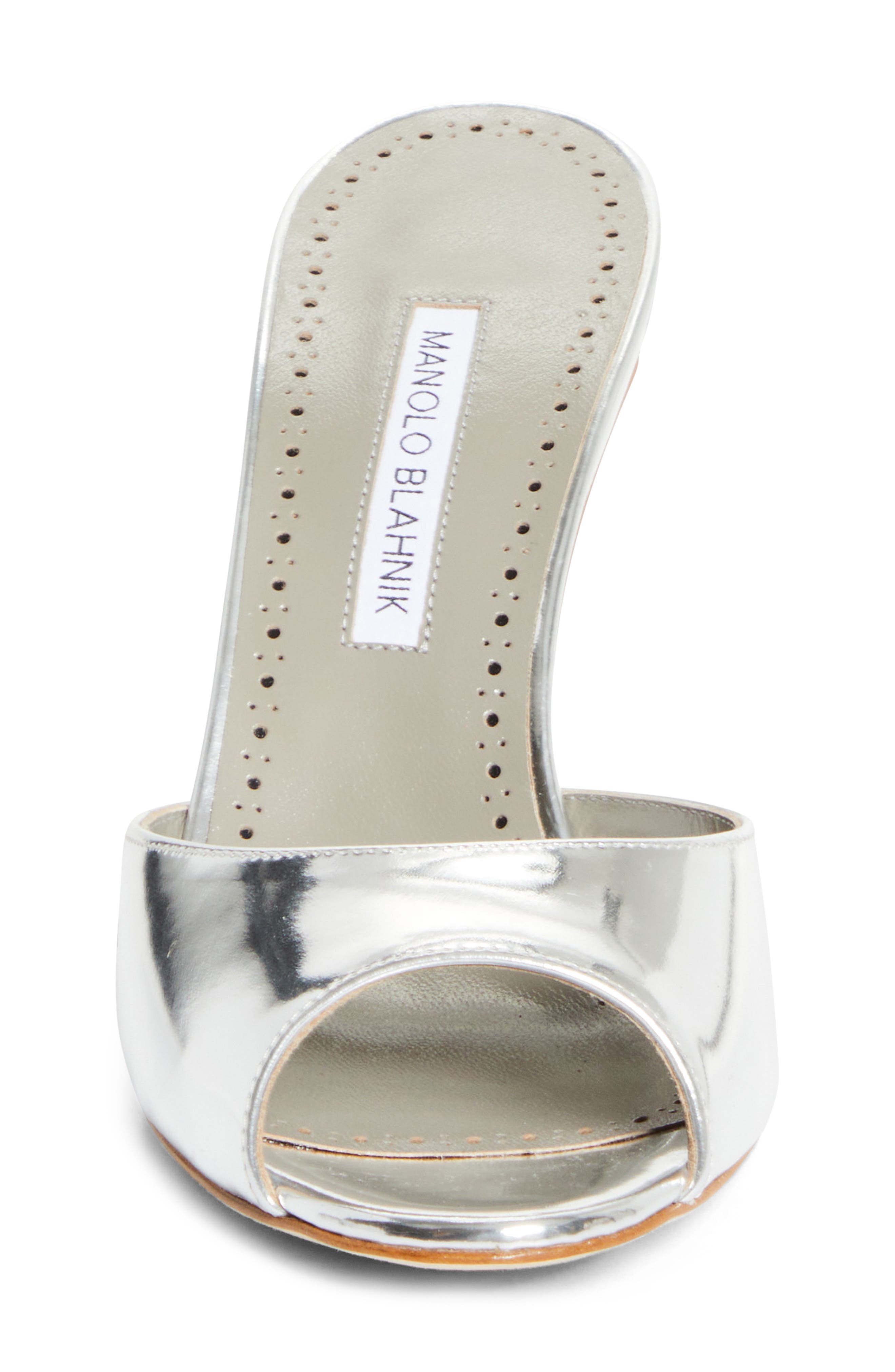 Manolo Blahnik Astucla Sandal, Alternate, color, Silver