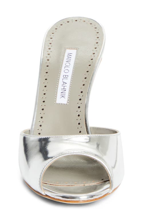Manolo Blahnik Astucla Sandal In Silver