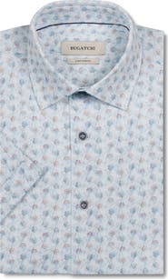 Bugatchi Miles OoohCotton® Floral Short Sleeve Button-Up Shirt
