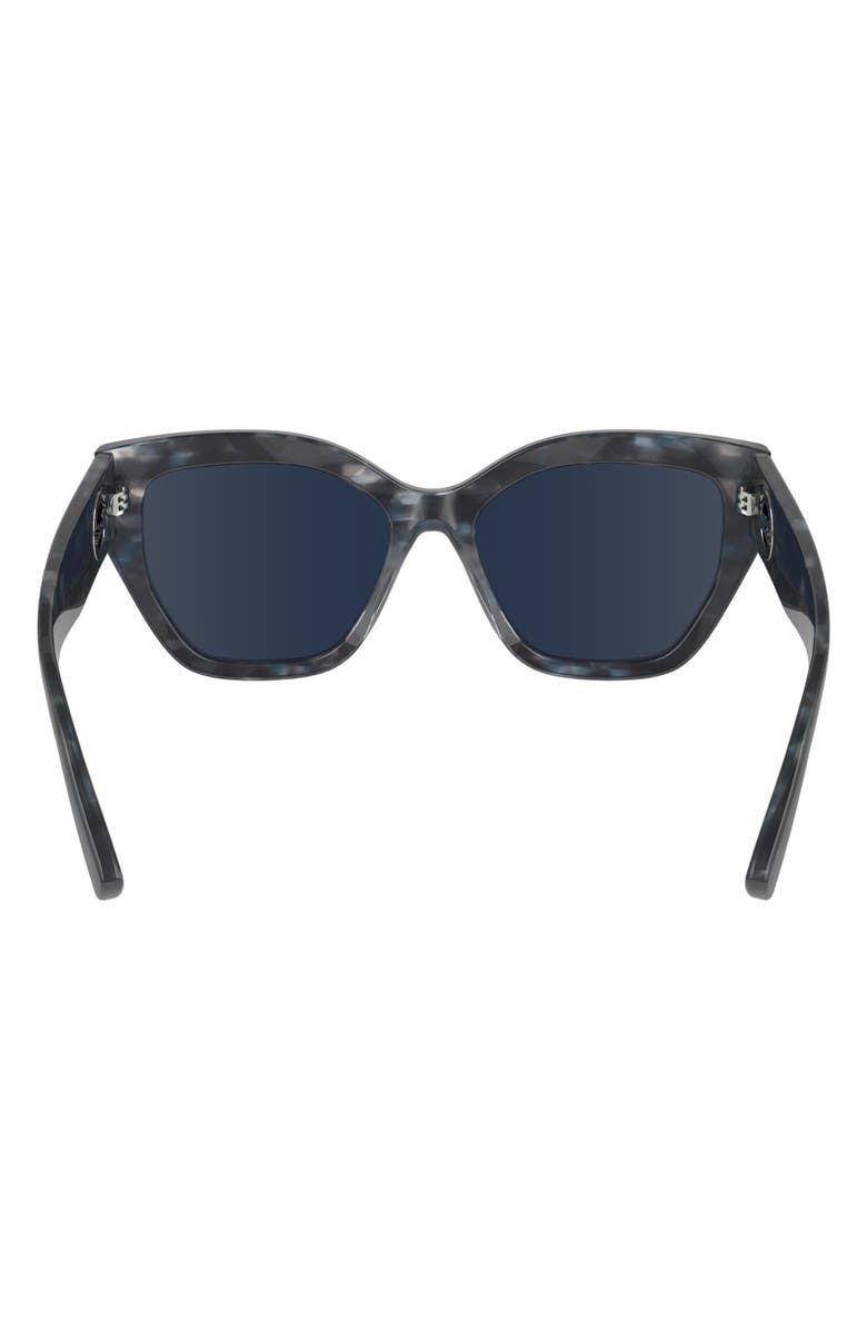 Longchamp 55mm Butterfly Sunglasses, Alternate, color, Textured Blue