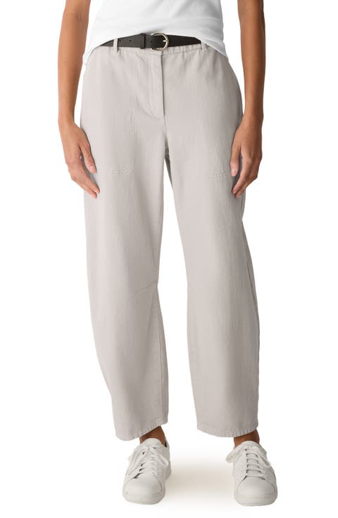 Organic Cotton Ankle Barrel Leg Pants (Regular & Petite)