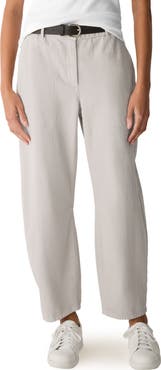 Eileen Fisher Organic Cotton Ankle Barrel Leg Pants