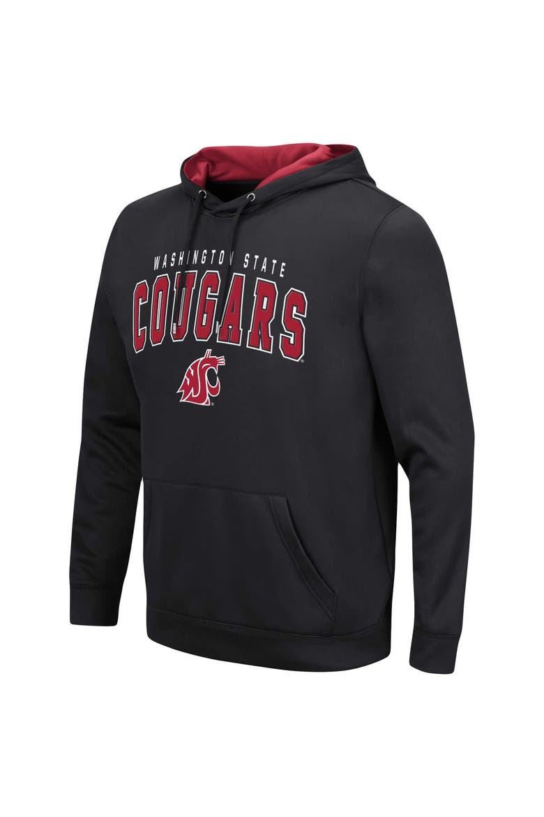 Men's Colosseum Black Washington State Cougars Resistance Pullover Hoodie, Alternate, color, Black
