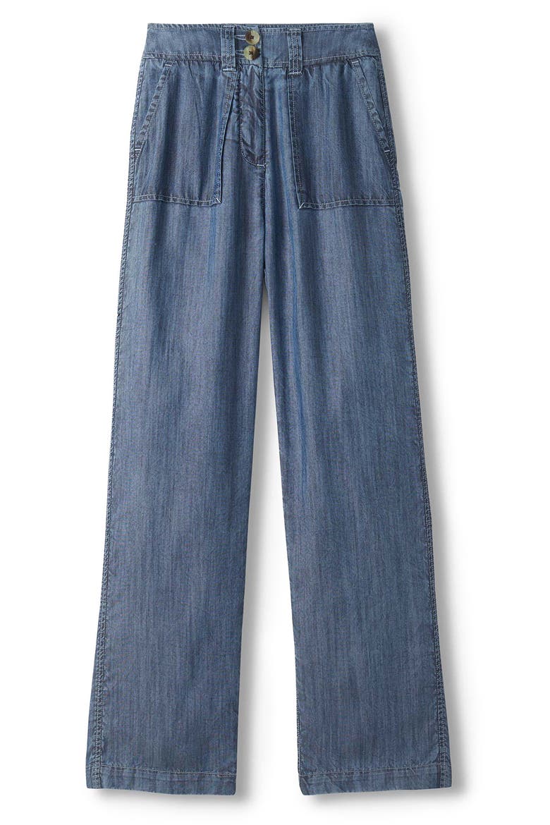 Wide Leg Tencel Lyocell Pants, Alternate, color, BLUE ACID RINSE