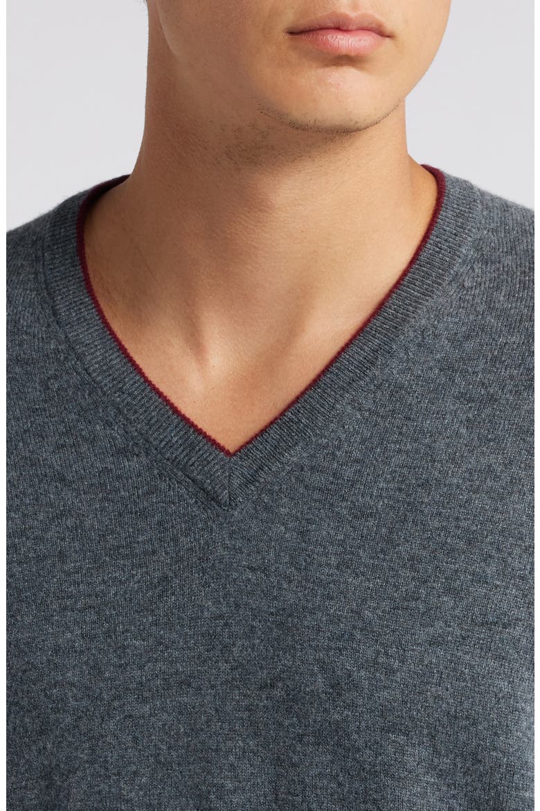 Tipped Merino Wool Sweater, Alternate, color, SHADOW