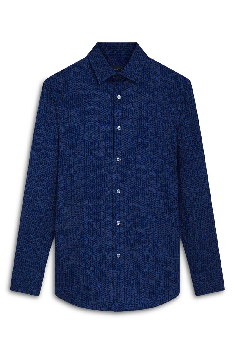 Bugatchi James OoohCotton<sup>®</sup> Floral Button-Up Shirt, Alternate, color, French Blue