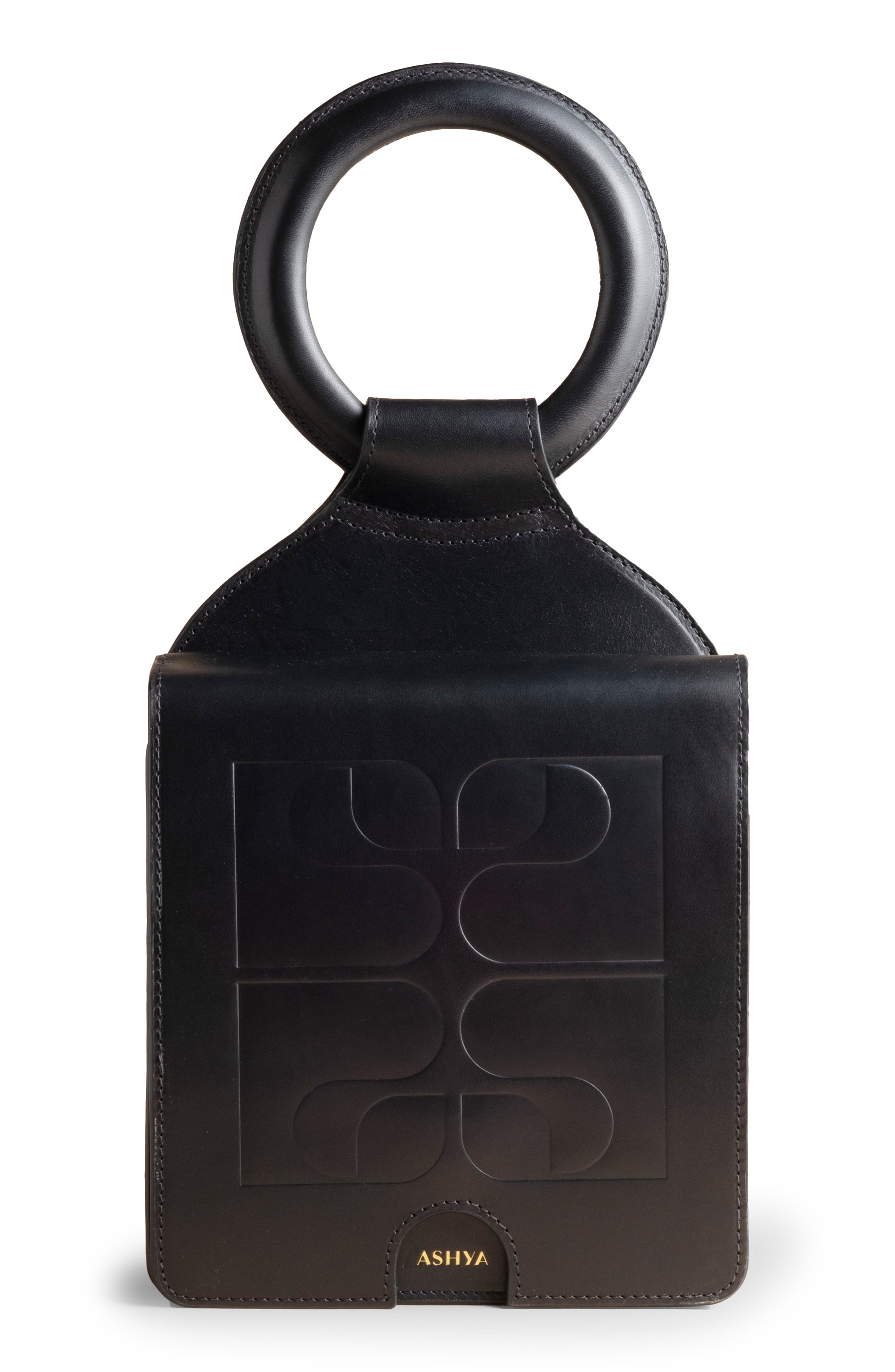 ASHYA Mini Shema Embossed Leather Slingback Bag, Main, color, 