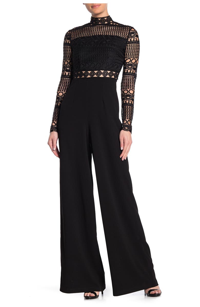 Love By Design Chelsea Lace Bodice Jumpsuit, Main, color,